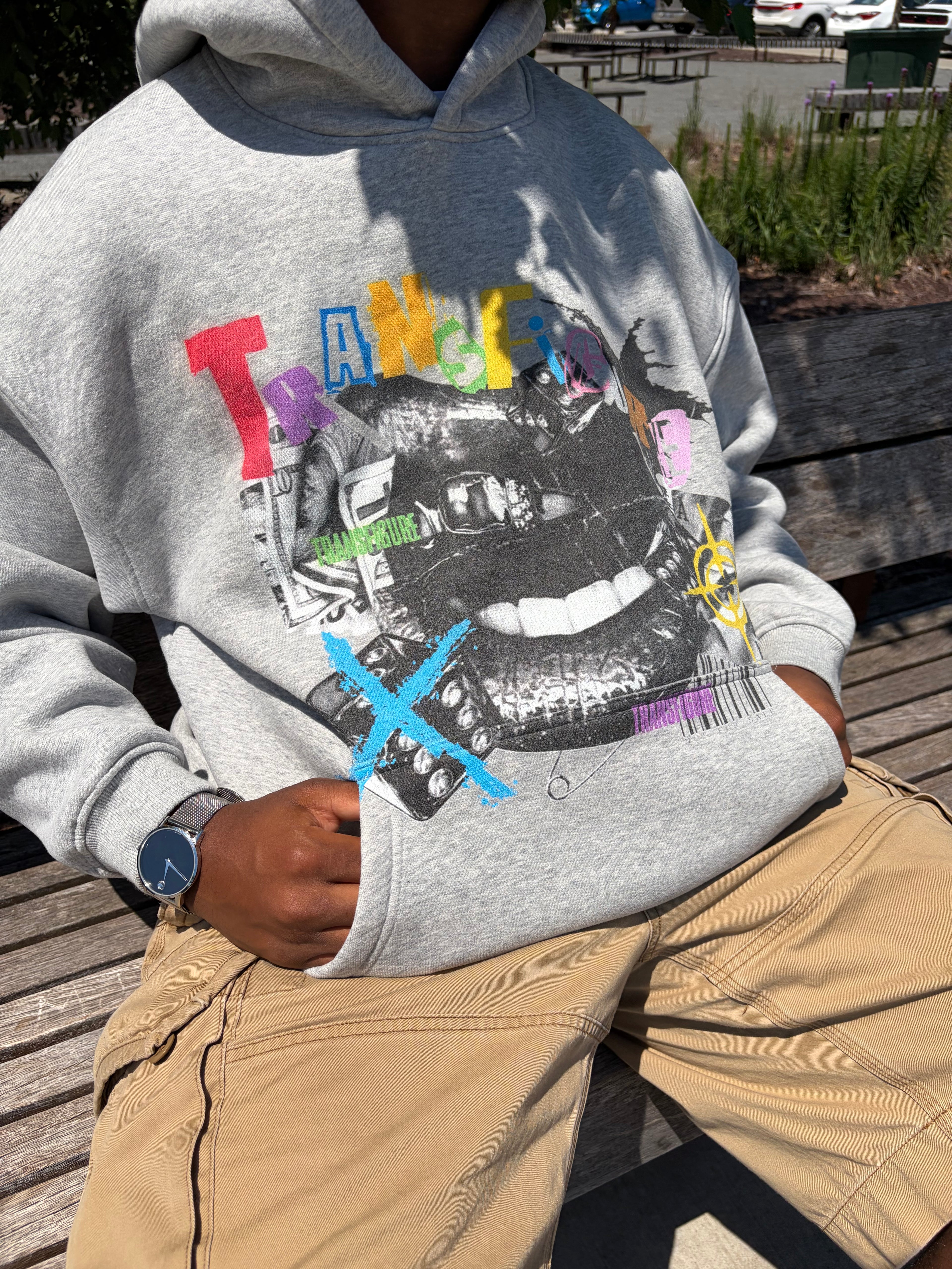 Money Talks Grey Hoodie